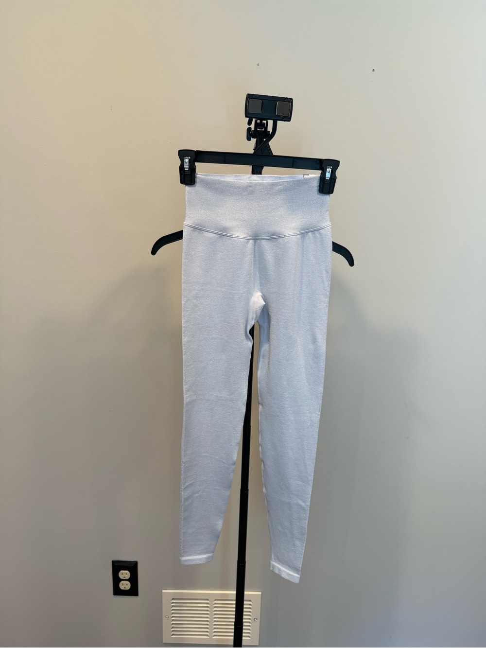 PINK Victoria's Secret Light Gray Shimmery High-Waist Leggings